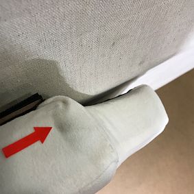Open Box: Auburn Tufted No Nails Dorm Headboard, Twin - Everyday Velvet Ivory
