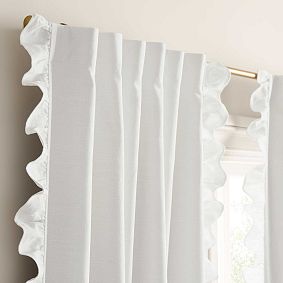 Evelyn Ruffle Trim Blackout Curtain