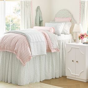 Hill House Home Clematis Scallop Floral Sheet Set