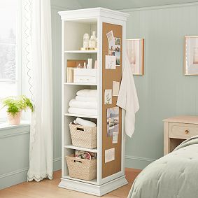 Display-It Rotating Bookcase with Mirror (20.5"w x 20.5"d)