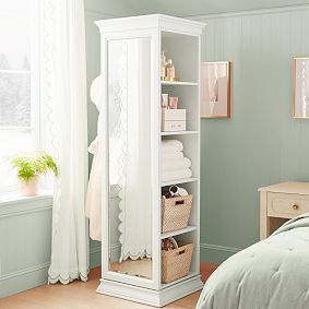 Display-It Rotating Bookcase with Mirror (20.5"w x 20.5"d)