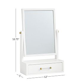 Elle Vanity Mirror With Storage Drawer (12"w x 19"d)