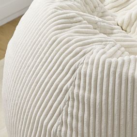 Large Chamois Ivory Bean Bag Chair