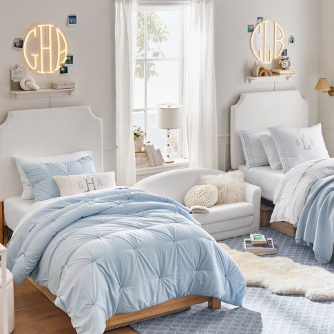 Baby Blue Dorm Room