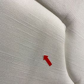 Open Box: Auburn Smart Tufted No Nails Dorm Headboard, Twin - Performance Linen Blend White