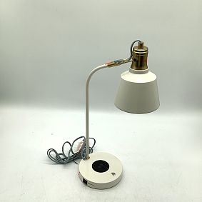 Open Box: Taylor Wireless Charging Task Lamp with USB (21") - White/Gold