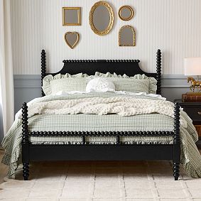 Chris Loves Julia Turned Wood Bed
