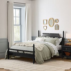 Chris Loves Julia Turned Wood Bed