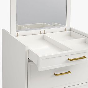 Blaire Flip Top Desk with Mirror (24"w x 20.75"d)