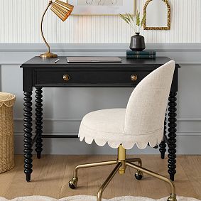 Chris Loves Julia Turned Wood Desk (40"w x 21"d)