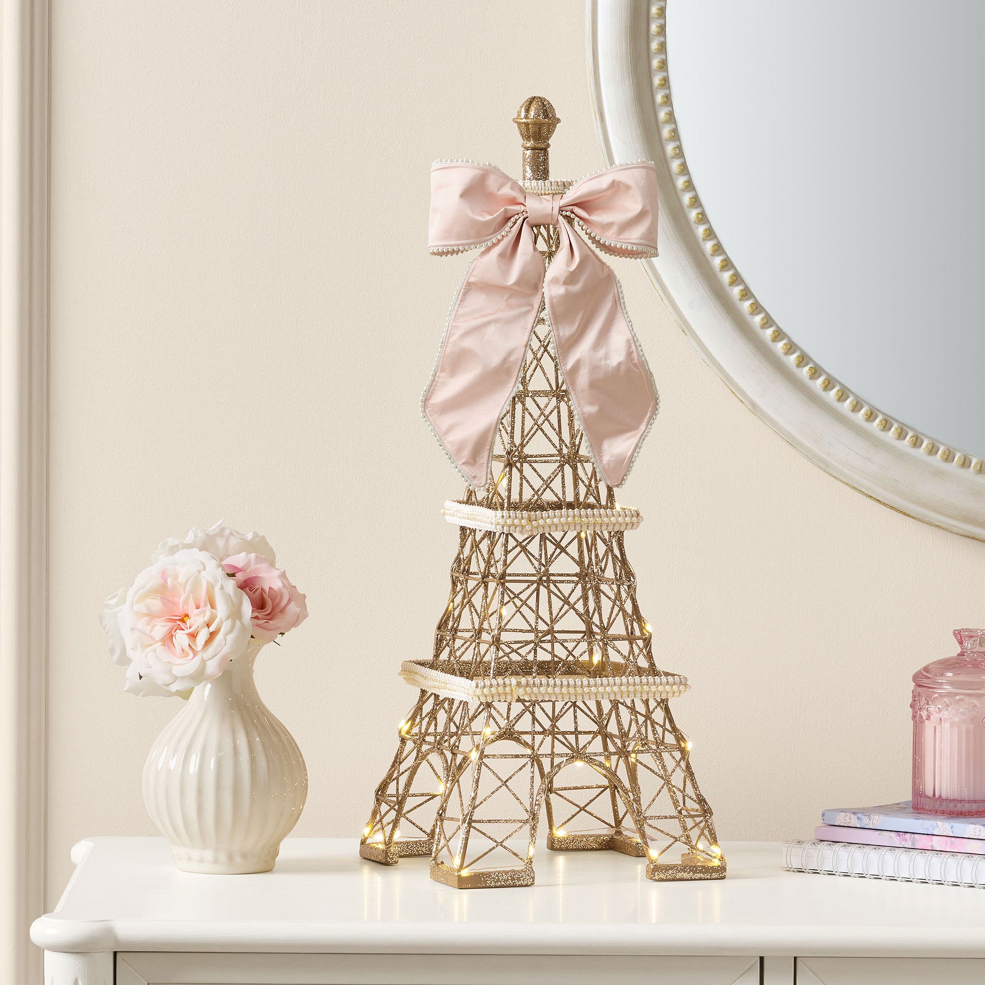 LoveShackFancy Eiffel Tower Gold Table Lamp by Pottery Barn Teen