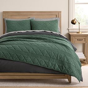 Cullen Garment-Dyed Bed Blanket and Shams
