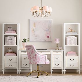 LoveShackFancy Parisian Storage Desk &amp; Bookcase Set (112"w x 20.5"d)