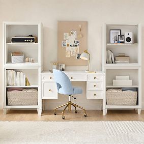 Auburn Storage Desk &amp; Bookcase Set (108"w x 23"d)