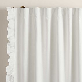 Evelyn Ruffle Trim Blackout Curtain
