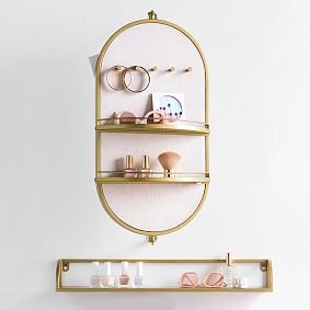 Swivel Get-Ready Mirror and Pinboard (13.25"w x 8"d)