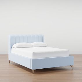 Avalon Channel Stitch Upholstered 2-Drawer Storage Bed