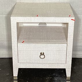 Open Box: AERIN Raffia Nightstand (19") - Whitewash Raffia