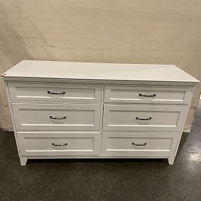 Open Box: Hampton 6 Drawer Dresser (56") - Simply White