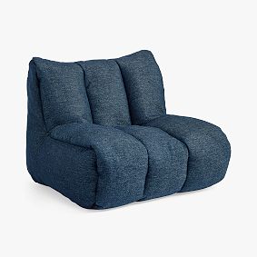 Open Box: Channeled Lounger - Boucle Twill Indigo