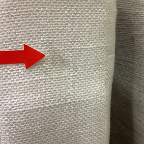 Open Box: Smart Auburn Tufted No Nails Dorm Headboard, Twin - Everyday Velvet White