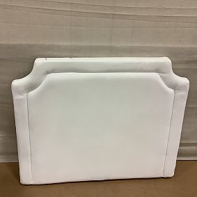 Open Box: Smart Auburn Tufted No Nails Headboard, Twin - Performance Linen Blend White