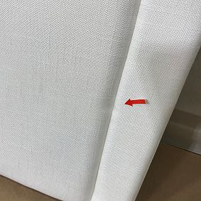 Open Box: Smart Auburn Tufted No Nails Headboard, Twin - Performance Linen Blend White