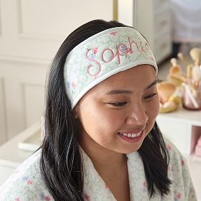 Hill House Home Clematis Scallop Robe &amp; Headband Set