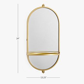 Swivel Get-Ready Mirror and Pinboard (13.25"w x 8"d)