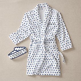Roller Rabbit Hearts Robe &amp; Headband Set