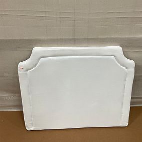 Open Box: Auburn Tufted No Nails Dorm Headboard, Twin - Performance Linen Blend White