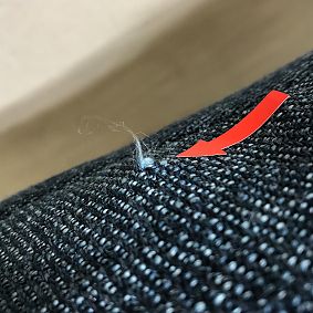 Open Box: Channeled Lounger - Boucle Twill Indigo