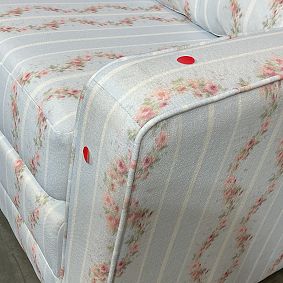 Open Box: LoveShackFancy Grove Sleeper Sofa (54.5") - Sun Terrace Stripe Blue