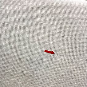 Open Box: Smart Auburn Tufted No Nails Dorm Headboard, Twin - Performance Linen Blend White