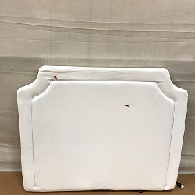 Open Box: Smart Auburn Tufted No Nails Dorm Headboard, Twin - Performance Linen Blend White