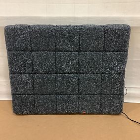 Open Box: Smart Baldwin No Nails Dorm Headboard, Twin - Perf Melange Boucle Charcoal