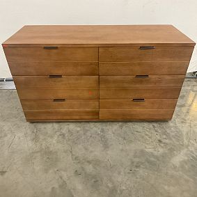 Open Box: Stinson 6 Drawer Dresser (56"W x 19"D) - Heirloom Wheat, Antique Bronze
