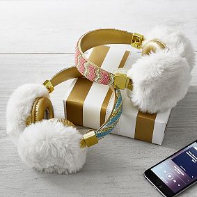 Bejeweled Faux-Fur Bluetooth® Headphones