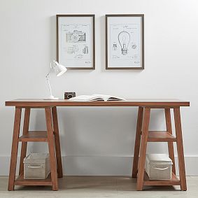 Customize-It Simple Trestle Desk (58"w x 23.5"d)