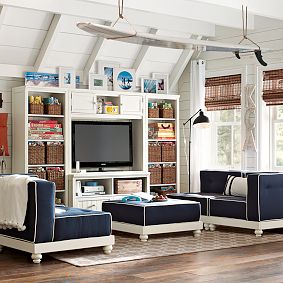 Beadboard Media Hutch (49")