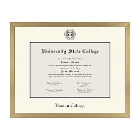 College Diploma Frame - Gold