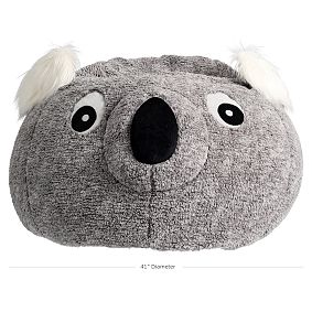 Large Koala Faux-Fur Critter Bean Bag Chair Slipcover