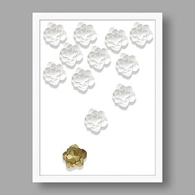 Folded Flower Framed Art