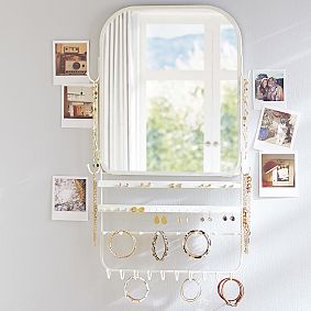 Over The Door Jewelry Organizer Mirror