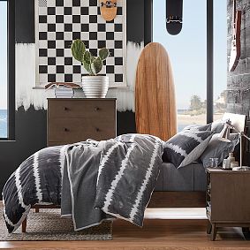 Tie Dye Stripe Organic Duvet Cover