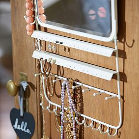 Over The Door Jewelry Organizer Mirror