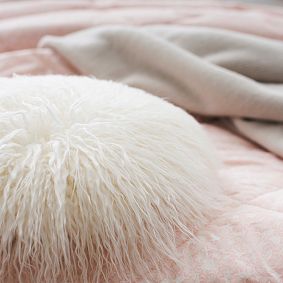 Faux Fur Mongolian Round Pillow