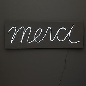 Merci Neon Mirror Wall Light