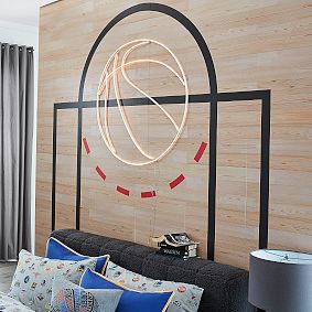 Basketball Court Peel and Stick Wall Decal