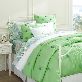 Crinkle Puff Quilt, Mint
